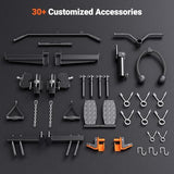 Smith Machine with Independent Dual-Pulley System, 1700LBS Adjustable Cable Crossover Squat Rack, Multi-Functional Power Cage for Home Gym