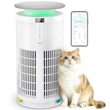 Large Air Purifiers for Home Large Room up to 4200ft², Yaber HEPA Air Purifier for Home Pets, Auto Mode PM2.5 VOC Monitor with Lights