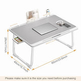 Extra Large 23 Inch Foldable Laptop Bed Desk with Storage Drawer & Bookstand