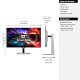 Samsung 32" Odyssey OLED G8 (G80SH) Gaming Monitor, QD-OLED, 4K Resolution