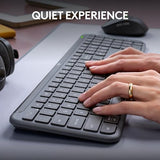 Logitech MK955 Signature Slim Wireless Keyboard and Mouse Combo, for Larger Hands, Quiet Typing and Clicking