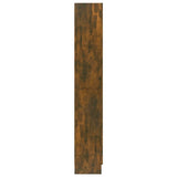 Rustic Oak Bookshelf with Doors - 186cm Tall Freestanding CD Storage Unit & Stylish Bookcase for Living Room & Home Office - Modern Sideboard Organizer
