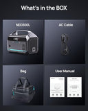 Portable Power Station, 288Wh (90,000mAh) LiFePO4 Battery, 350W (600W Peak) Power Bank with AC Outlet, Mini Solar Generator 7-Port Design, 2.1Hrs Fast Charing for Emergency, Hurricane (Solar Optional)
