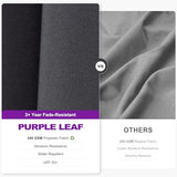PURPLE LEAF 10 Feet Patio Umbrella with Base Outdoor Cantilever Solar Powered LED Swivel Square Umbrella, Grey