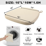 BUYUE Luxury 100% Pure Memory Foam Chair Cushion 1 Pack, Jacquard 16" U-Shape Comfortable Dining Chair Pad, (1 Piece, Beige)