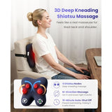 BOB AND BRAD Cordless Back Massager with Heat FSA Eligible HSA, Shiatsu Back Massager for Pain Relief Deep Tissue, 3D Kneading Massage Pillow for Pain Relief, Soothing Full-Body Relief for Family