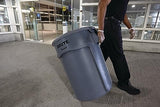 Rubbermaid Commercial Products BRUTE Heavy-Duty Round Trash/Garbage Can, 20-Gallon, Gray, Outdoor Waste Container