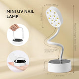 AORAEM UV Nail Lamp, Gooseneck Mini UV Light for Gel Nails