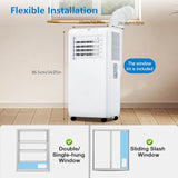 10000 BTU Portable Air Conditioners, 3 in 1 Cools 600 Sq.Ft, Quiet AC with Fan & Dehumidifier, LED Display, Remote & 24H Timer, for Bedroom/Dorms/Apartments, Window Kit Included