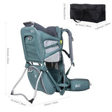 Wipha Baby Backpack Carrier - Lightweight Toddler Hiking Backpack Carrier, Adjustable Baby Carrier with Sunshade, Breathable Design, Large Storage, Travel & Camping (Green)