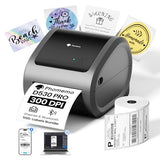 Phomemo 300 DPI 4x6 Thermal Shipping Label Printer with 500 Labels, Ethernet Bluetooth USB, High Resolution Thermal Printer for Small Business, Compatible with iOS Android Windows Mac, for USPS UPS