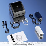 Bluetooth Shipping Label Printer 4x6 - D520BT Thermal Label Printer for Small Business