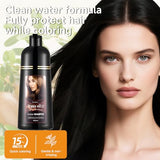Dark Brown Hair Dye Shampoo 3 in 1, Covers Gray in Minutes, with Argan Oil, Long Lasting Color, Easy At-Home Use for Women & Men, 100% Gray Coverage, Gentle Herbal Formula, Natural color shampoo