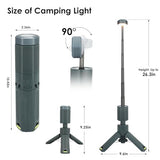 Telescopic Camping Lights,Portable Camping Lantern with Storage Bag,10500mAh Rechargeable Outdoor Adventure Emergency Light,Waterproof LED Work Lights with Magnetic (Gray)