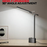 Honeywell Upgraded LED Desk Lamp - H01 Pro Sunturalux™ Foldable Desk Light with USB A+C Charging Ports (Black)