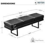 Okeysen Waiting Room Chairs Bench Seat,Office Guest Receptions Bench,57 Inches Conference Room Chairs with 3 Seats