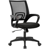 BestOffice | Ergonomic Office Chair | Mid-Back Swivel Desk Chair | Breathable Backrest & Lumbar Support | Adjustable Height
