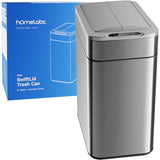 hOmeLabs - 13 Gallon Kitchen Trash Can - Retractable Automatic Sensor Butterfly Lid, Space-Saving Design, Easy to Clean