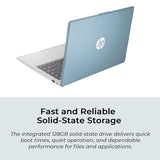 HP 14" Moonlight Blue Laptop with Office 365, AMD CPU, 4GB DDR5 RAM, 1.1TB Storage (128GB SSD and 1TB OneDrive