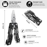 14-In-1 Multitool with Safety Locking, Professional Stainless Steel Multitool Pliers Pocket Knife, Bottle Opener, Screwdriver with Nylon Sheath ，Apply to Survival,Camping, Hunting and Hiking 2 Pcs