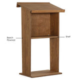 M&T Displays Dark Wood Plywood Stand up Floor-Standing Podium Lectern