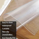 Clear Office Chair Mat 180x230cm – Heavy Duty Non-Slip Waterproof Floor Protector for Home & Office, Ideal for Rolling Chairs