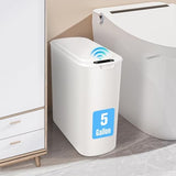 Cesun Motion Sensor Trash Can, 5 Gallon Automatic Bathroom Garbage Can with Lid, White
