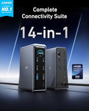 4-Port with 160W Max Output, 10Gbps Fast Data Transfer, Real-Time Smart Interface, Audio and Ethernet Ports, Dual 4K Displays for Dell, HP, Lenovo and More