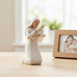 PlentifulHome Virgin Mary Holding Baby Jesus Statue, 5.91 Inch