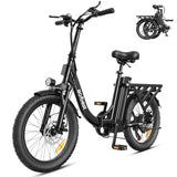LYNKRIDE Mars Electric Bike for Adults, 20'' Fat Tire Folding Ebike with Peak 1200W Motor, 7 Speed 20+MPH, 48V 13.5Ah Removable Battery Max Range 55 Miles, Foldable Electric Bicycle