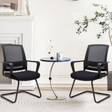Office Guest Chair with Lumbar Support and Mid Back Mesh Space Air Grid Series for Reception