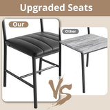 IRONCK Dining Table Set for 4, Kitchen Table with Upholstered Bench and 2 Chairs