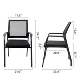 Desk Chair No Wheels, Arm Chair with Ergonomic Lumbar Support and Thickened Seats Cushion