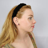 1/2 to 2 Carat Black Diamond Round Stud Earrings