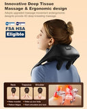 Beleduc Neck and Back Massager with Soothing Heat, FSA Eligible, Cordless Neck Shoulder Massager, Upgraded 4D Shiatsu Deep Kneading Massage for Back Shoulder