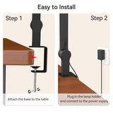 LED Architect Desk Lamp with Clamp - 24W Ultra Bright Adjustable Swing Arm Light for Home Office