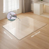 Tcyzest Tempered Glass Chair Mat 60" x 48" - 1/5" Thick, Heavy Duty, Anti-Slip Pads