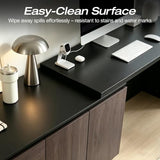 Modern L-Shaped Expandable Desk 56"-94.5" 90° Rotating Corner Desk Executive Level Computer Desk