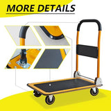 Foldable Push Cart Dolly - 330lb Capacity Moving Cart