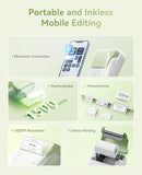 NIIMBOT B1 Label Maker Machine, Thermal Label Printer Easy to Use for Office, Home, Business, Came with 1 Roll White Label(Green)