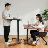 Mobile Podium, Pneumatic Standing Desk, Adjustable Podium Stand, Lectern Portable with Wheels