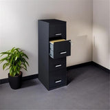 Pre-Assembled, Vertical File Cabinet for Letter-Size Documents, Cam Lock Security, Durable Steel Office Storage Solution