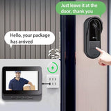 Doorbell Camera Wireless No Subscription 1080P, Waterproof Door Bell Camera with Monitor Screen Free Storage