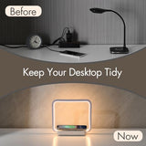Besides Lamp with Wireless Charging, Table Lamp Touch Control with 10W Fast Charger, Nightstand Lamp with 3-Level Adjustable Brightness