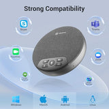 N newline Conference Speaker and Microphone, 4 AI Mics 360° Voice Pickup, Plug & Play, Bluetooth Speakerphone w/dongle