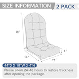 TWLEAR Indoor/Outdoor Adirondack Chair Cushions 44 x 19 x 4 Inch