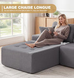 Hobestluk Boneless Couch Modular Sectional Sofa L-Shape Lounge Cloud Couch