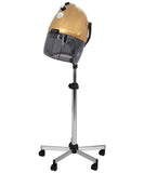 Pibbs 520 Futura Dri Gold Salon Hair Dryer with Adjustable Stand, 1100W Italian-Made, Timer & Temperature Control, CE Certified, Mobile on Casters, PIB-520