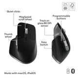 Logitech MX Keys S Combo for Mac, Wireless Keyboard and Mouse with Palm Rest, Backlit Keyboard