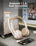 Wireless Headset with AI Noise Cancelling Microphone Bluetooth Headset